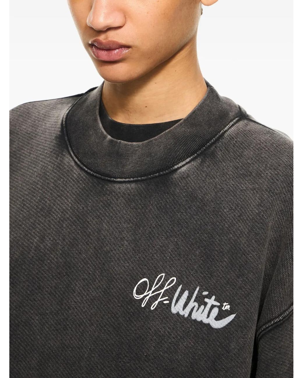 Off-White c/o Virgil Abloh Gray Off Marker Sweatshirt