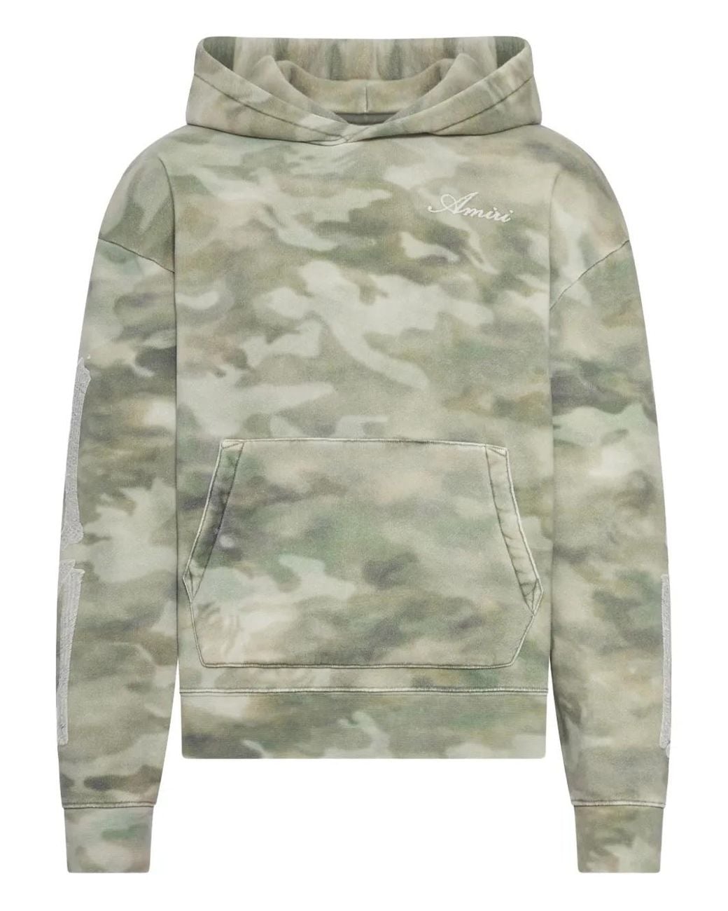 Amiri Gray Bones Oversized Hoodie for men