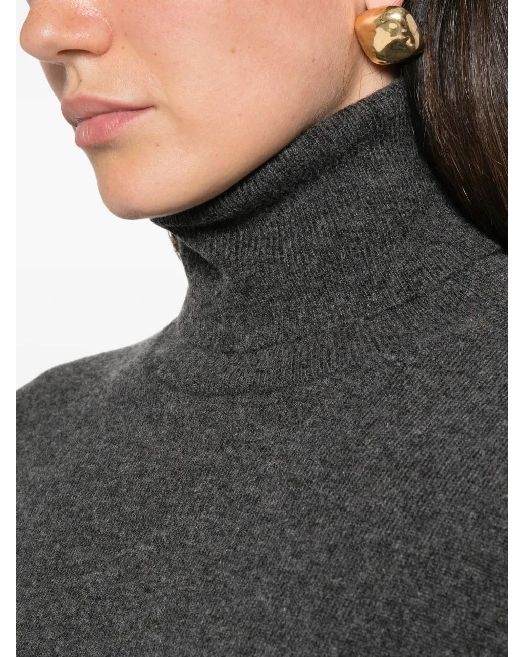 MLM Label Gray Pullover Mit U-Boot-Ausschnitt