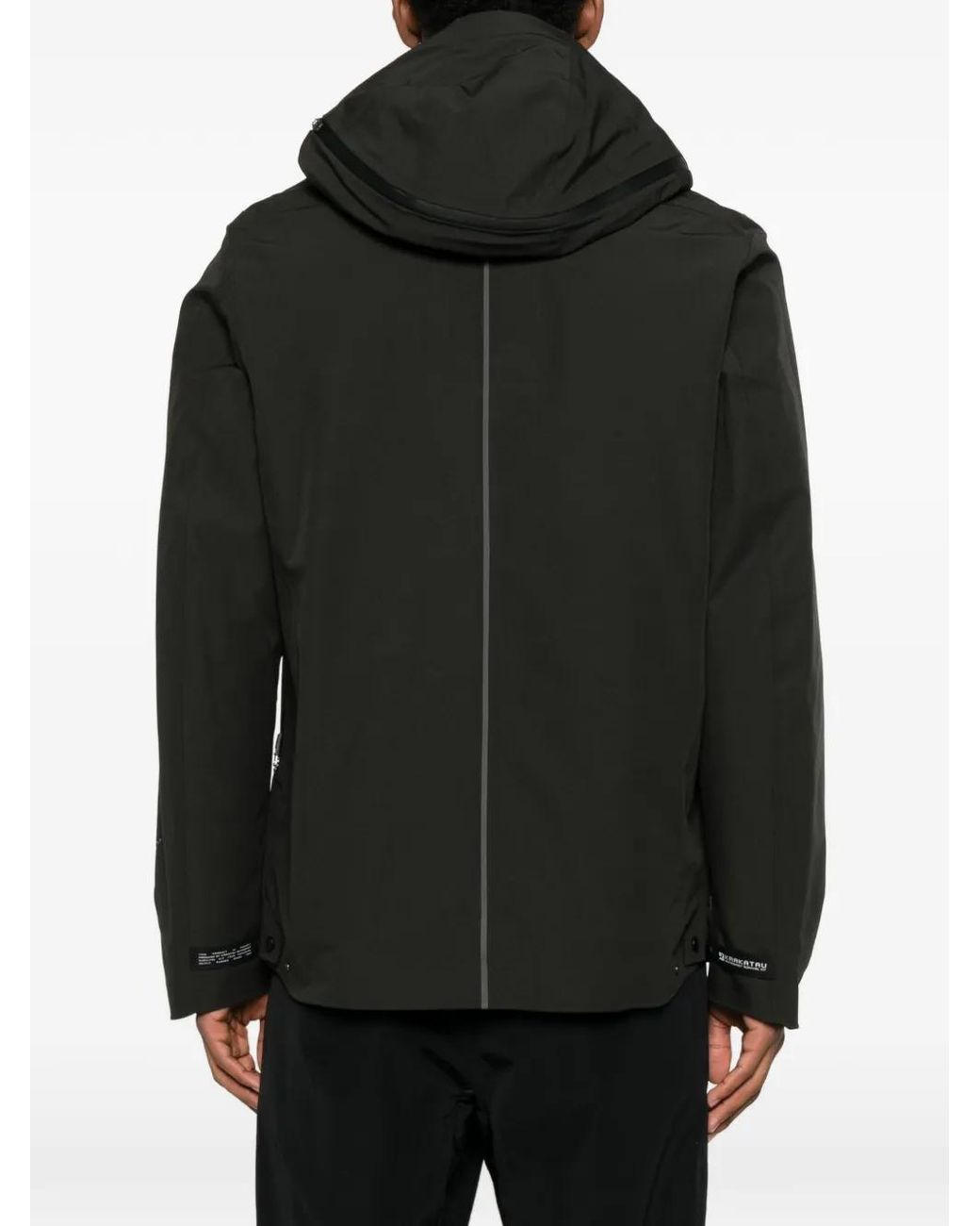 KRAKATAU Black Hooded-Neck Jacket for men