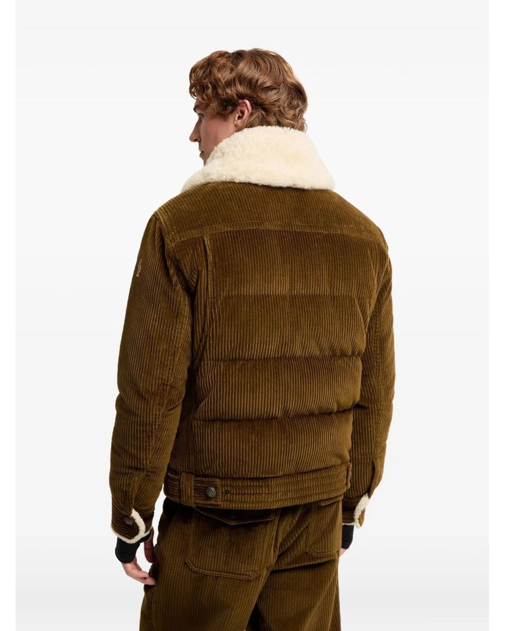 Moncler Green Givrand Corduroy Down Jacket for men