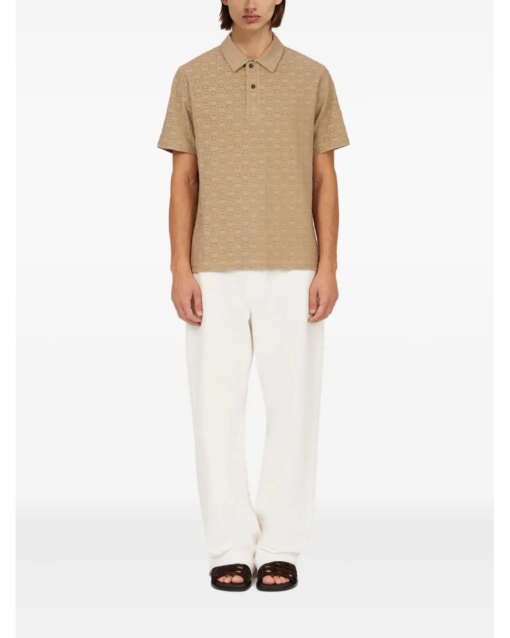Ferragamo Natural Monogram Polo Shirt for men