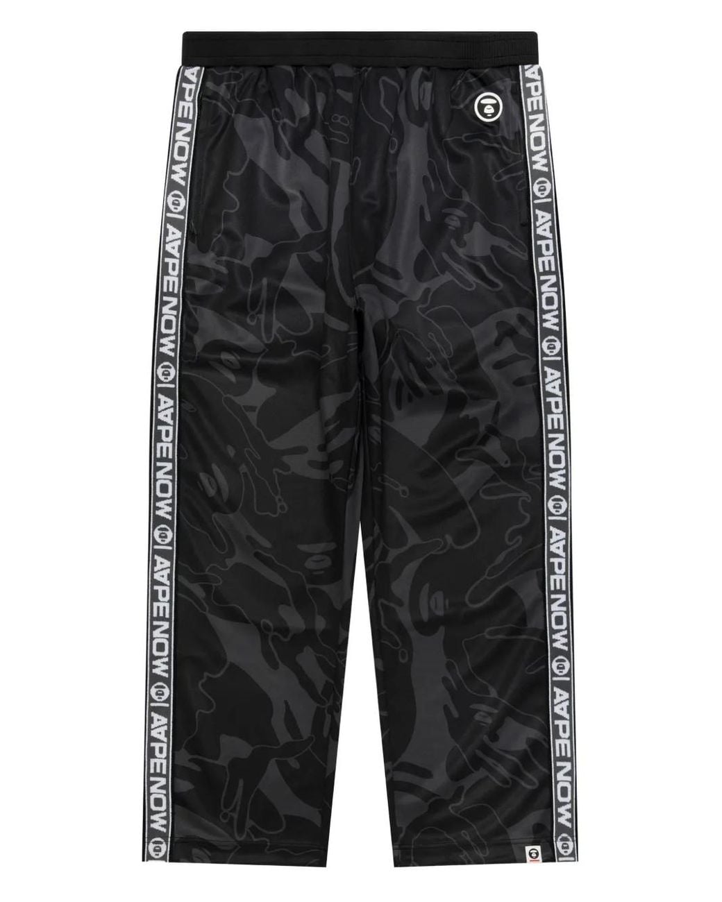 Aape By A Bathing Ape Black Ape Head Camouflage Track Pants for men