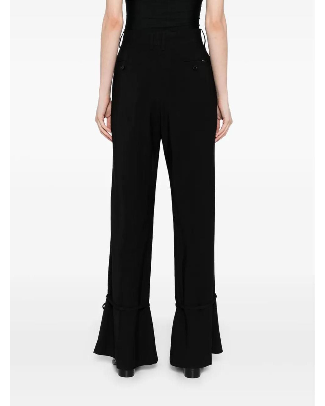 ROKH Black Flared Trousers