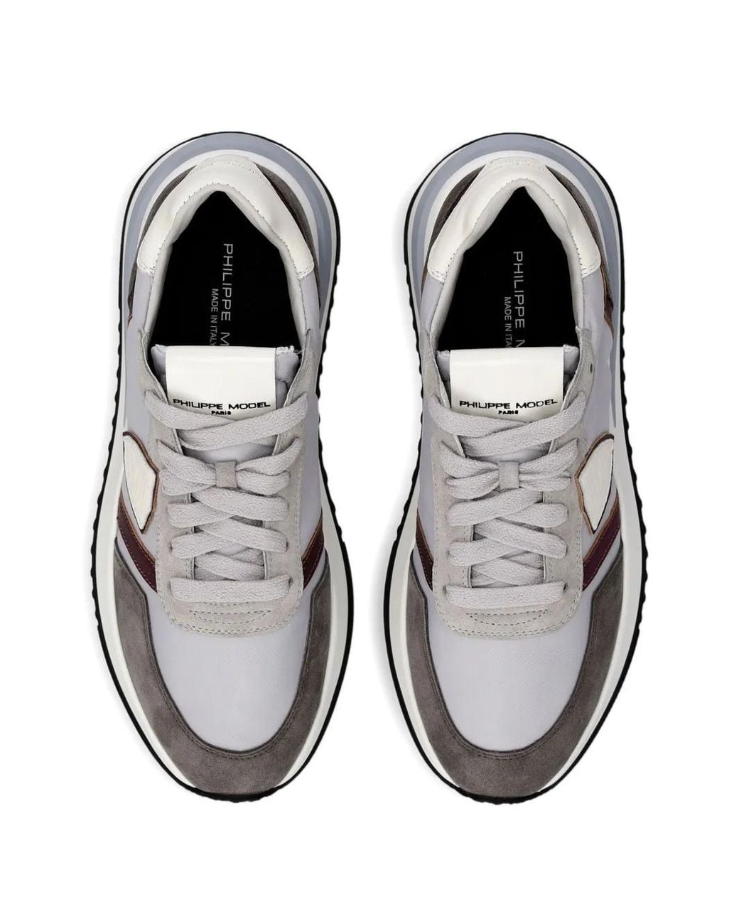 Philippe Model White Colour-Blocked Sneakers