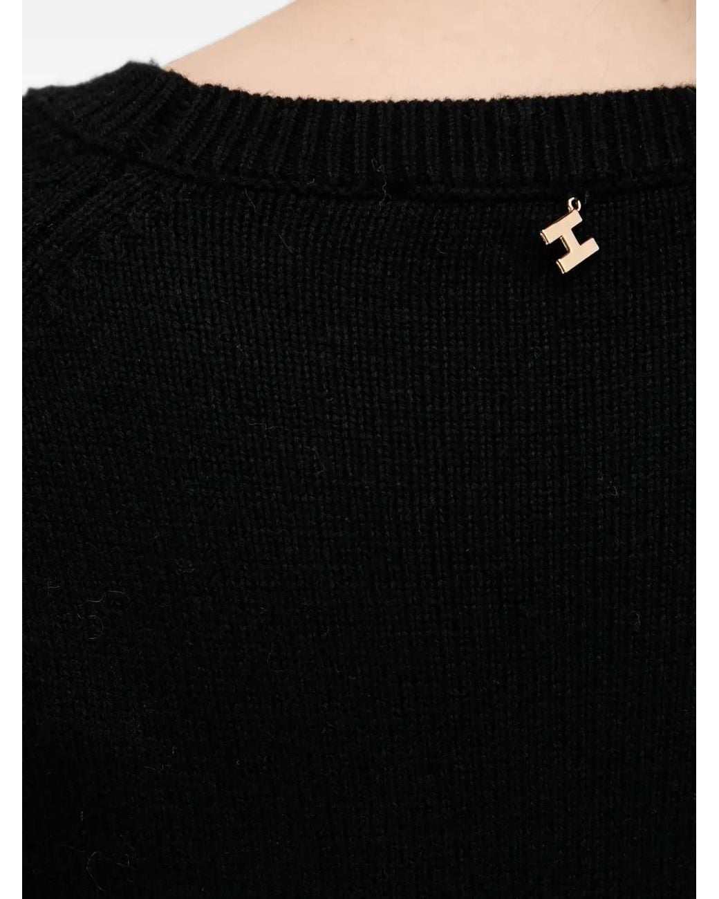 Silvian Heach Black Button-Embellished Sweater