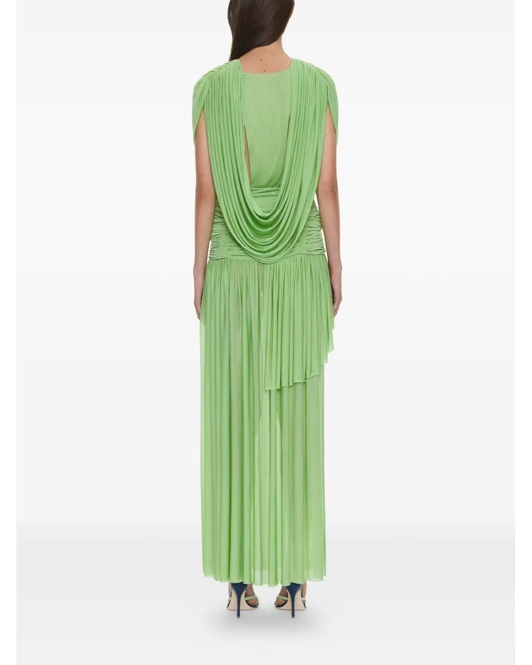 Christopher Esber Green Ripple Drape Top