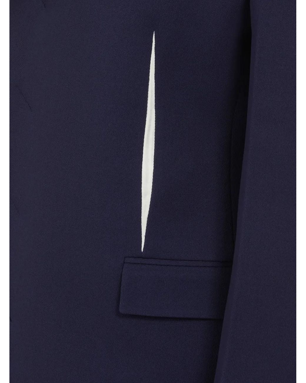 Ferragamo Blue Slit-Detail Double-Breast Jacket for men