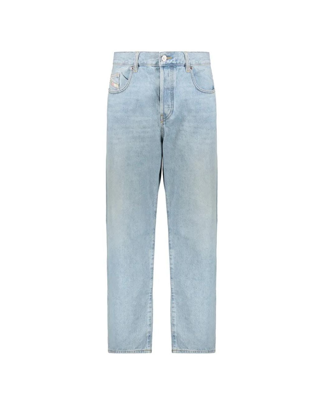DIESEL Blue Straight-Leg Jeans for men