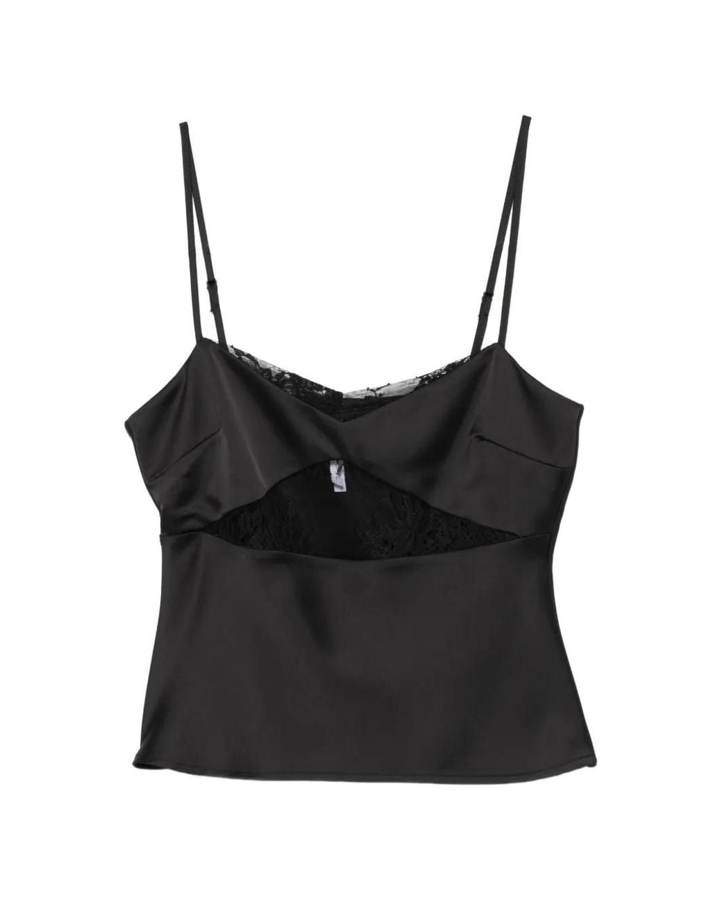 Imperial Black Lace-Trim Top