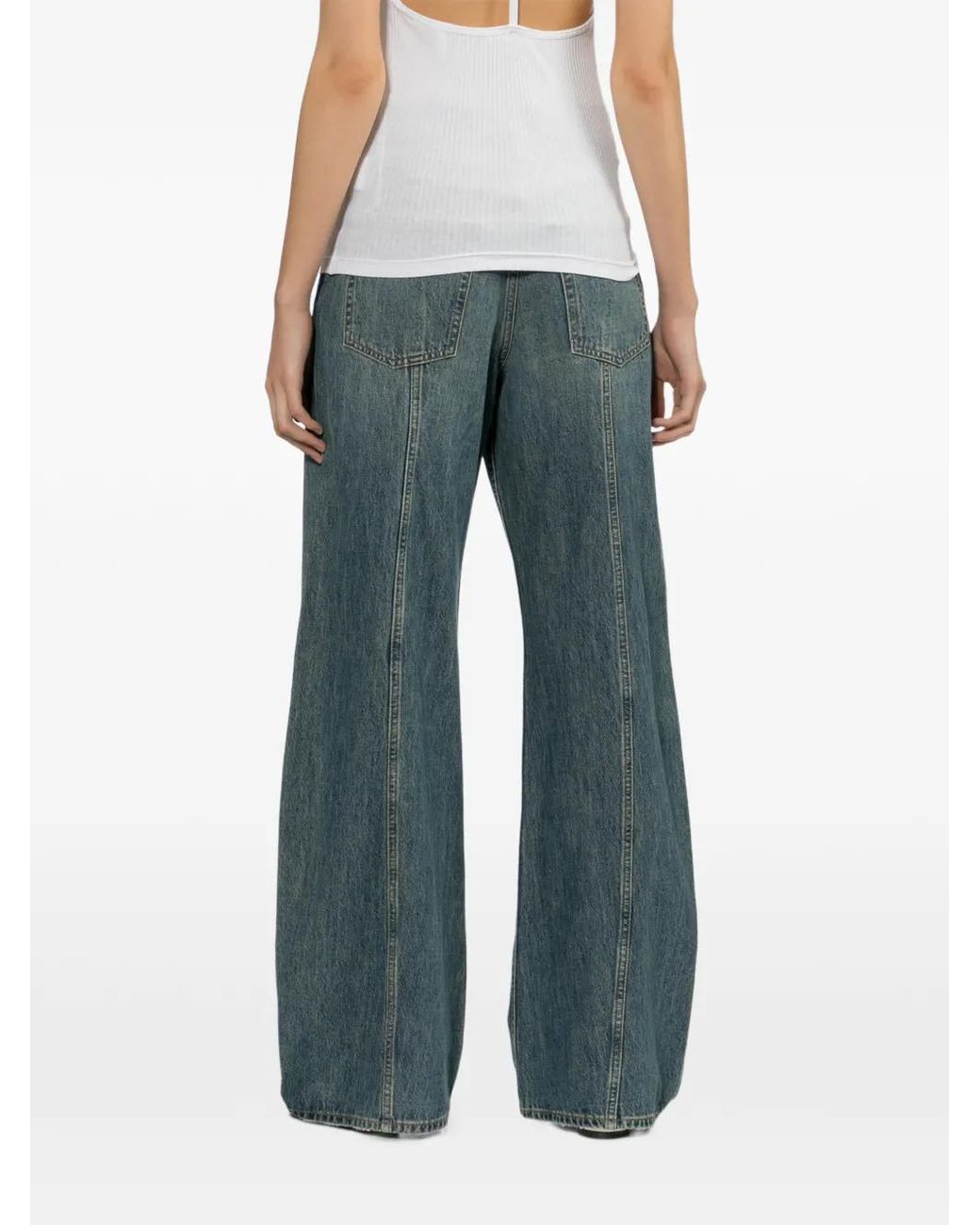 Helmut Lang Blue Distressed Jeans