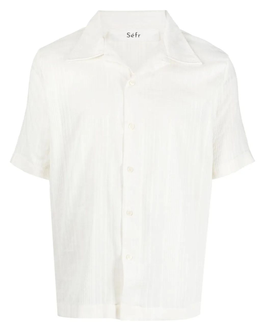 Séfr White Pintuck Cotton Shirt for men