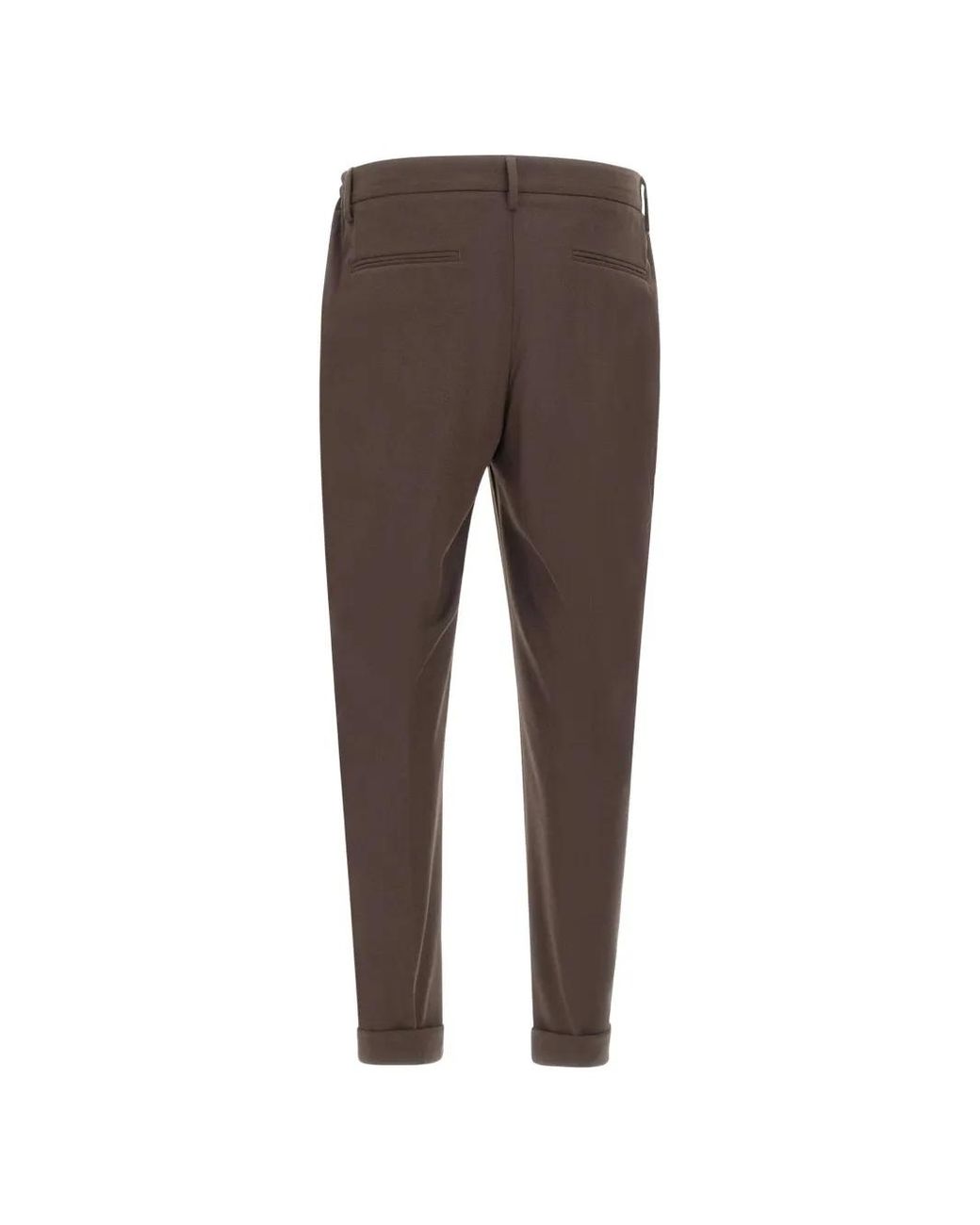 Devore Gray Pleated-Detail Trousers for men