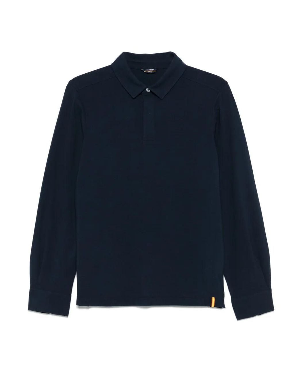 K-Way Blue Long-Sleeve Polo Shirt for men