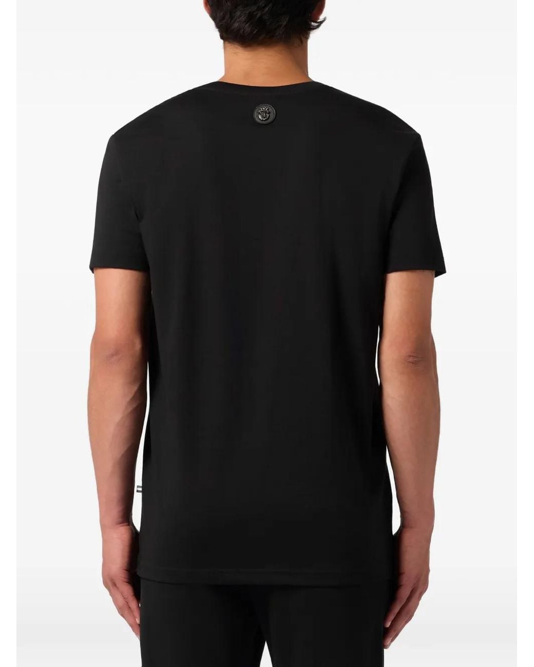 Billionaire Black Crest Round-Neck T-Shirt for men