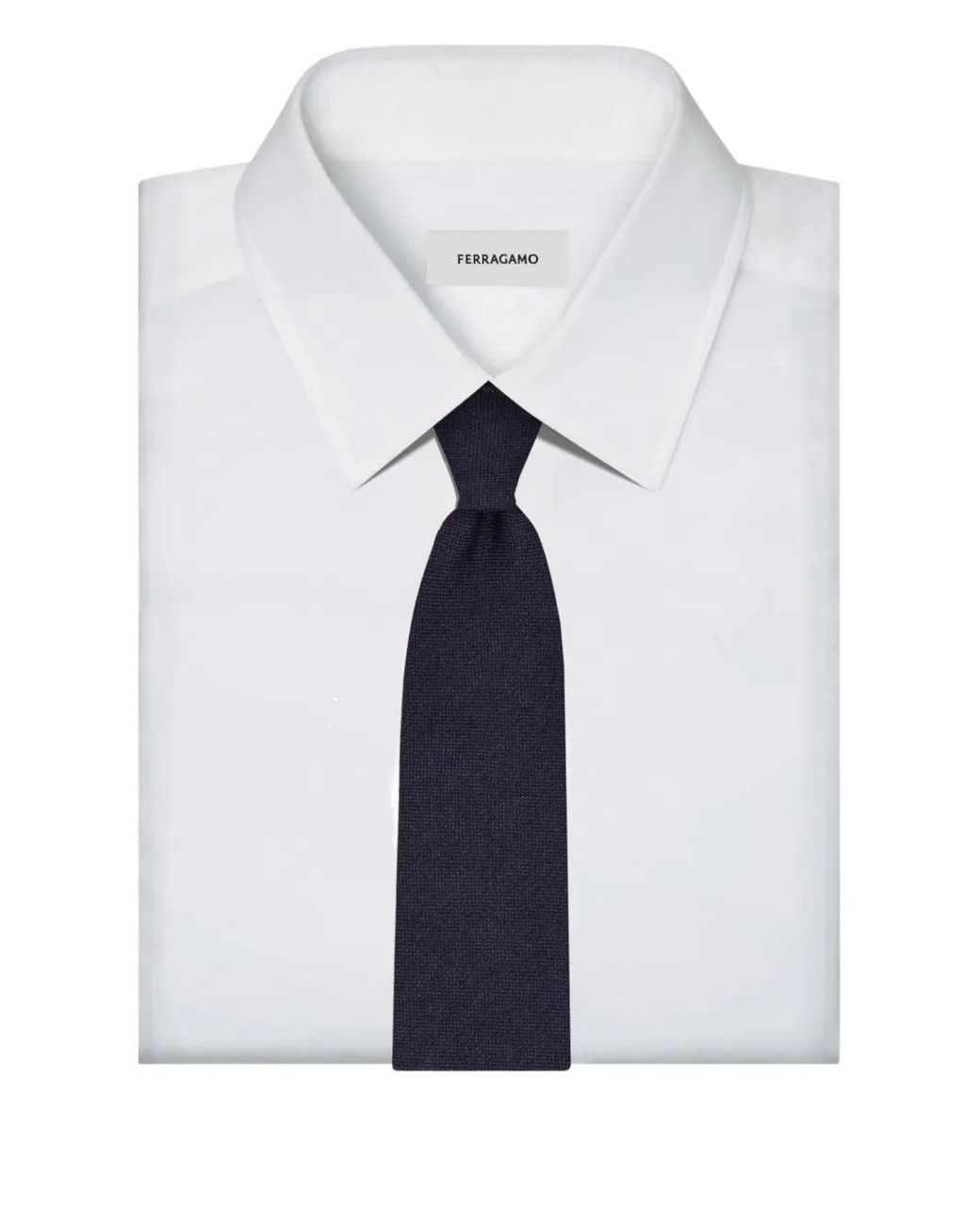 Ferragamo Blue Cravate À Logo Brodé for men