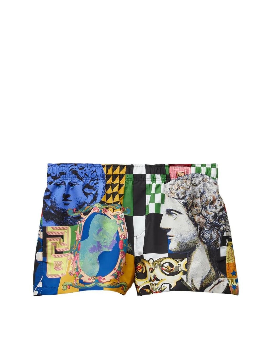 Versace Blue Short De Bain À Imprimé Graphique for men