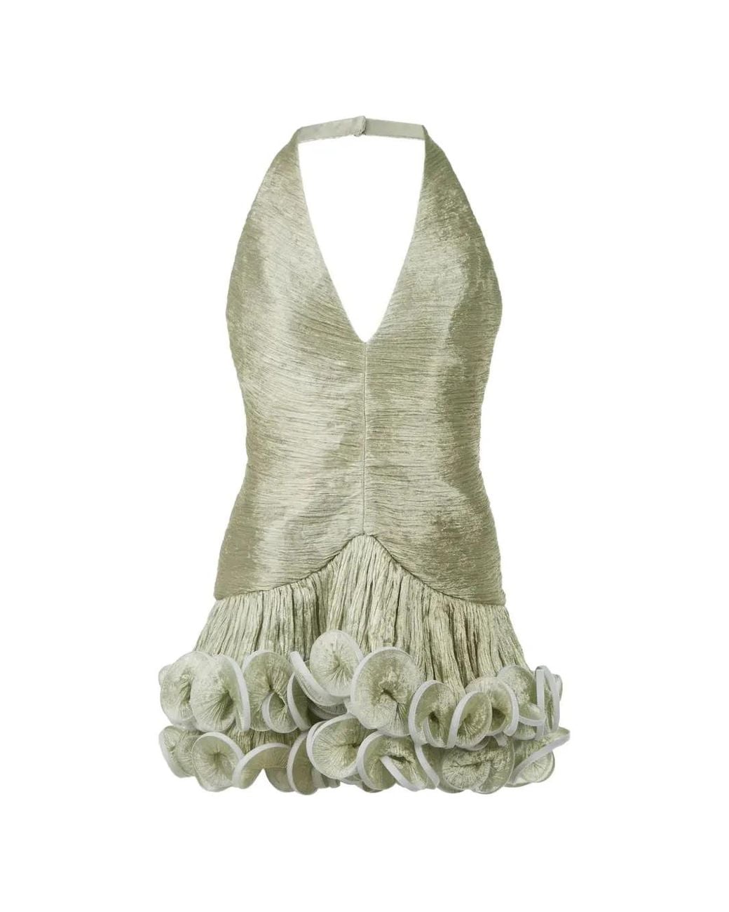 Stolen Stores Green Ms. Tutu V-Neck Mini Dress