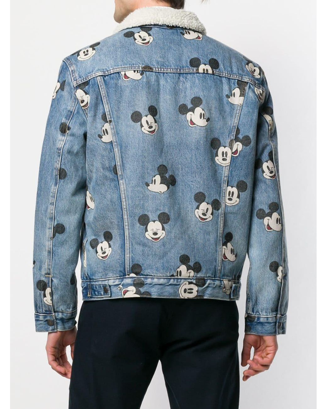 Levi's Mickey Mouse Allover Print Denim Jacket in Blue for Men | Lyst