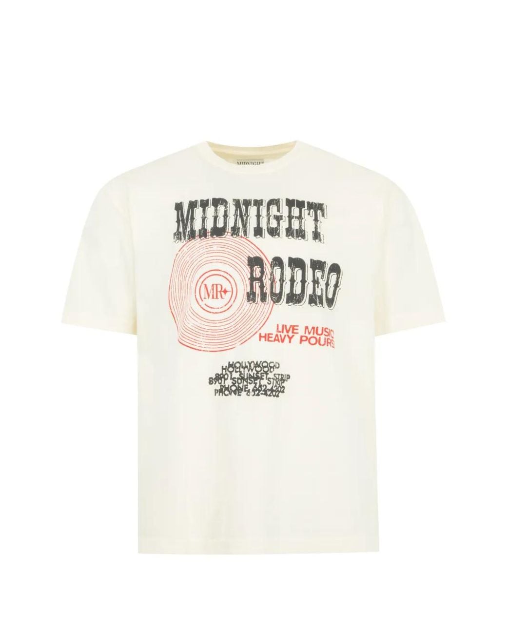 MIDNIGHT RODEO White Graphic-Print T-Shirt for men
