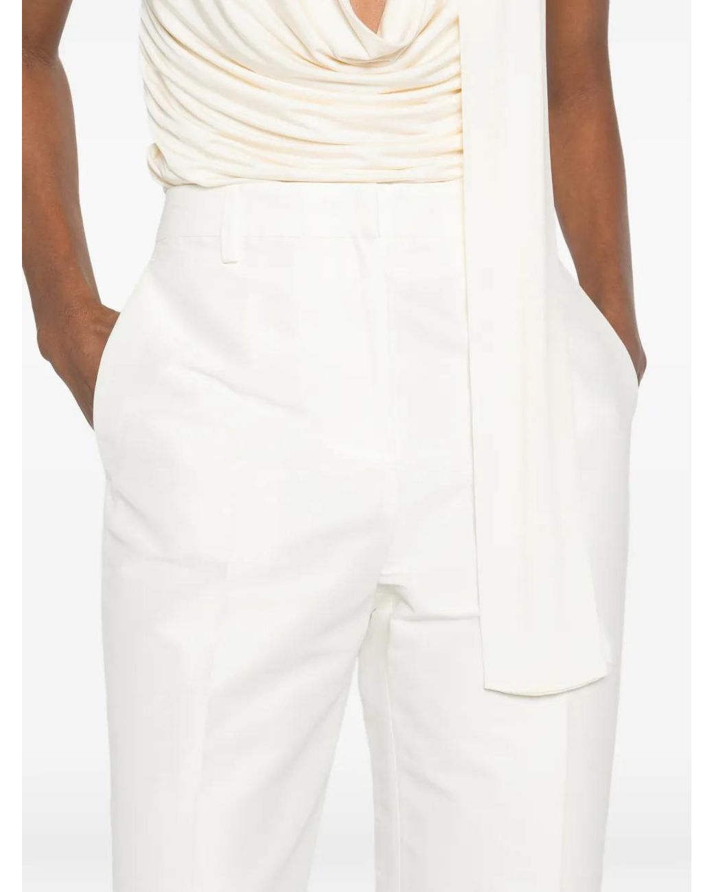 MVP WARDROBE White Wide Leg Palazzo Pants