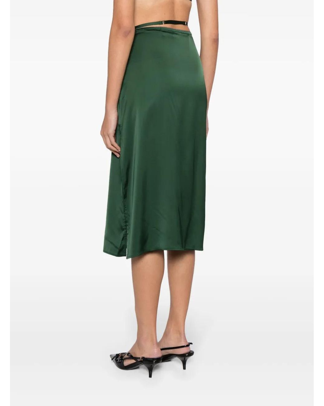 Jacquemus Green Regular Fit Mini Skirt