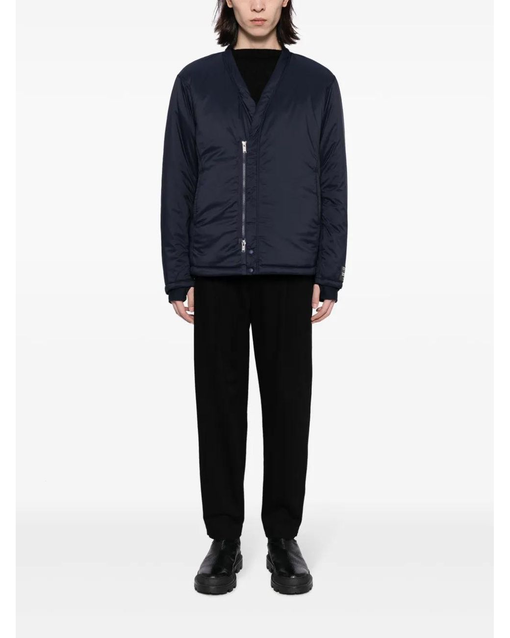 Undercover Blue Monk V-Neck Padded Jacket for men