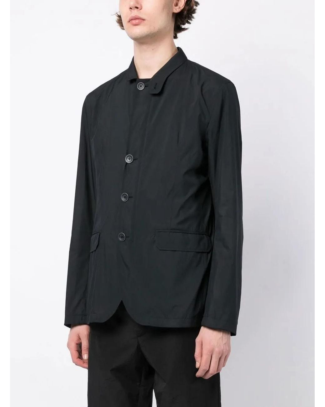 Herno Blue Button-Front Bomber Jacket for men