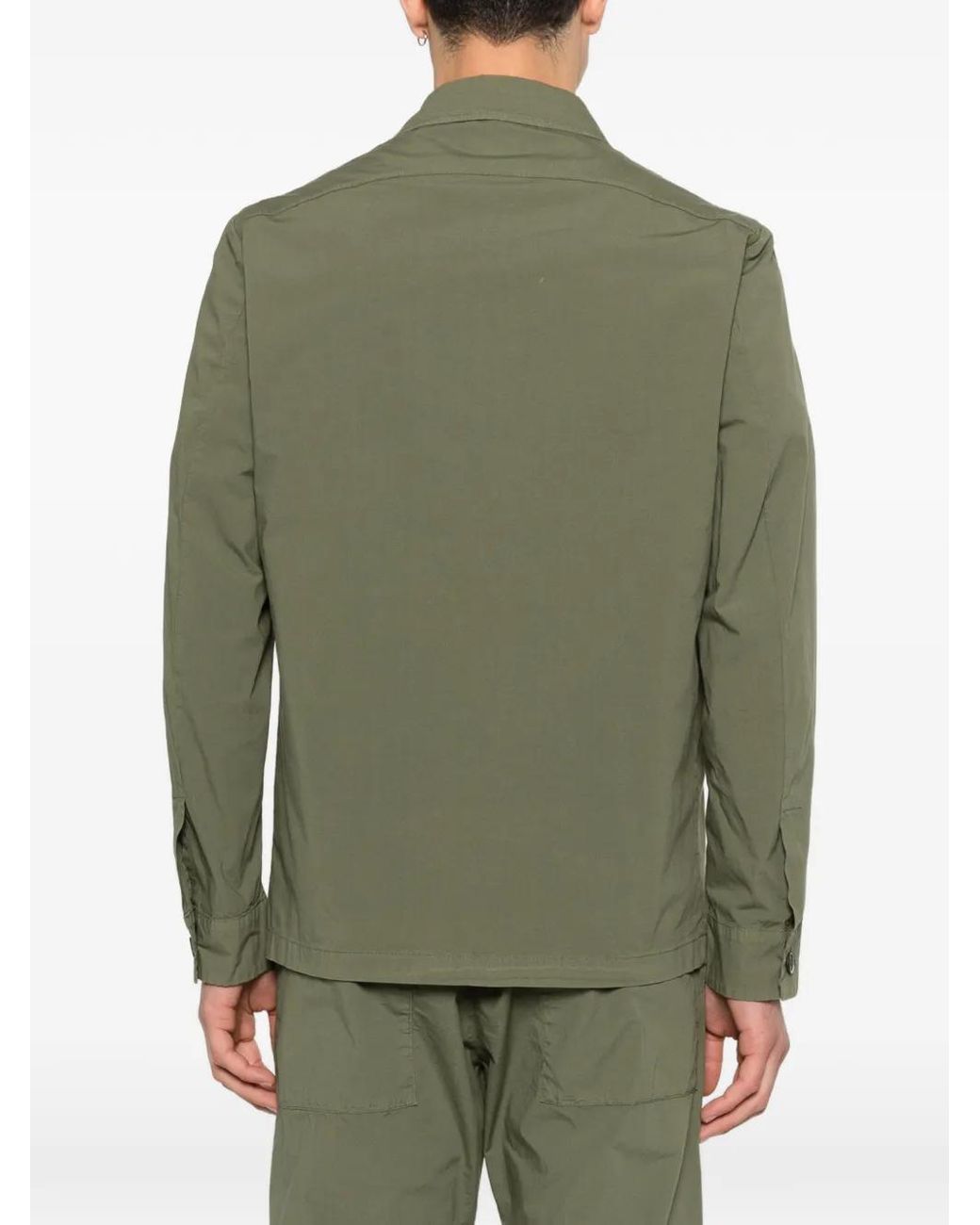 Barena Green Button Pocket Shirt for men