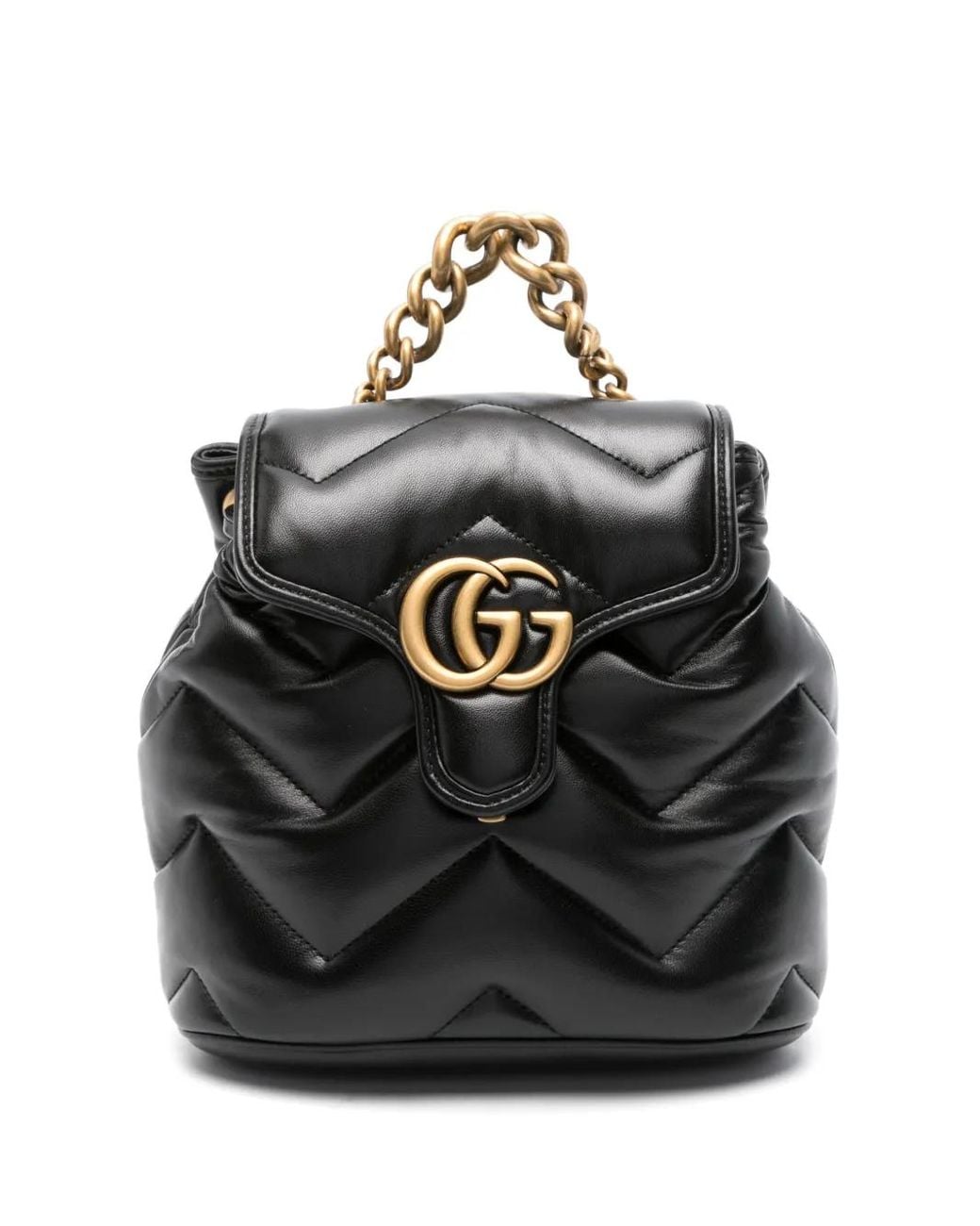 Gucci Black Gg Marmont Backpack