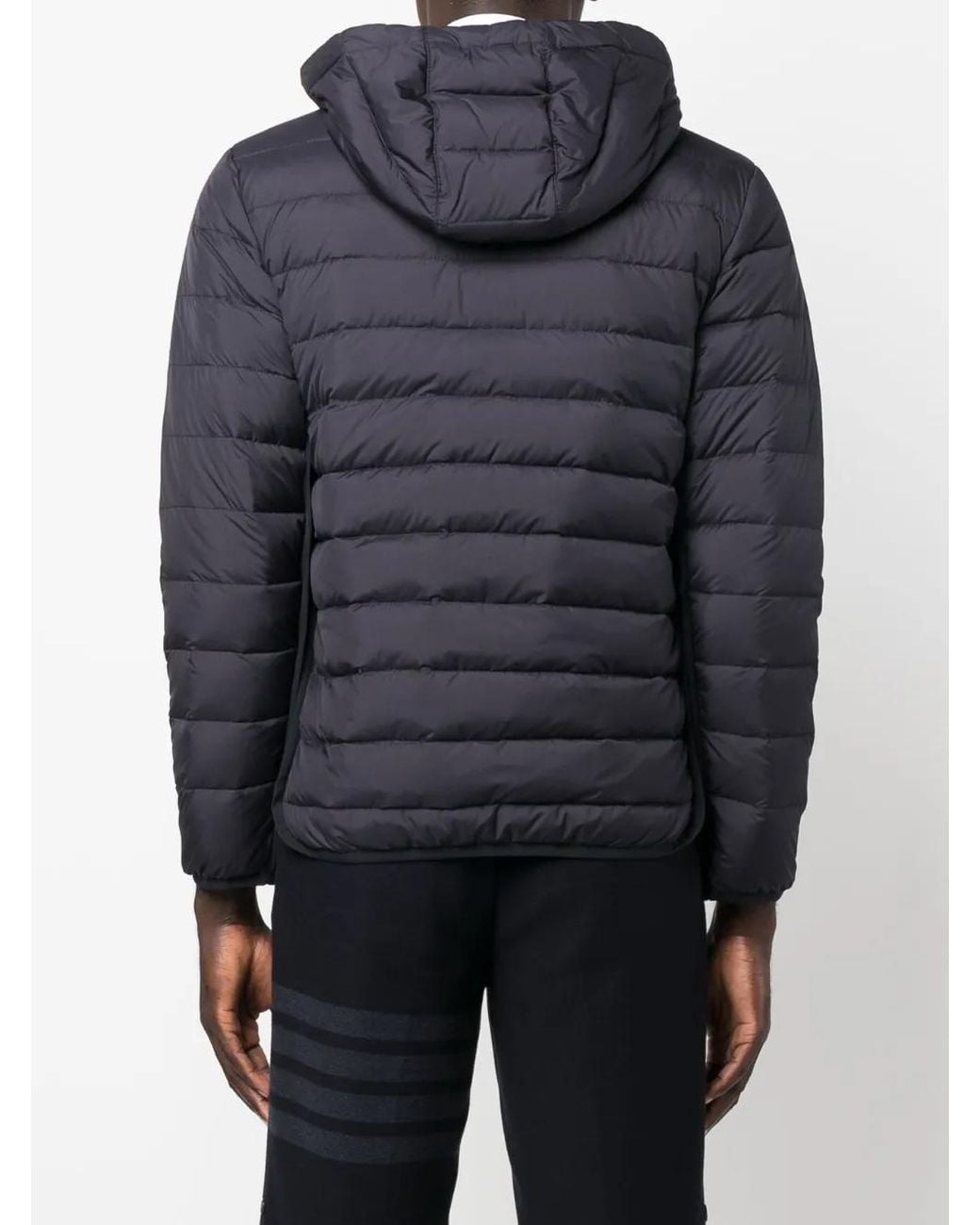 Thom Browne Black Zip-Front Padded Jacket for men