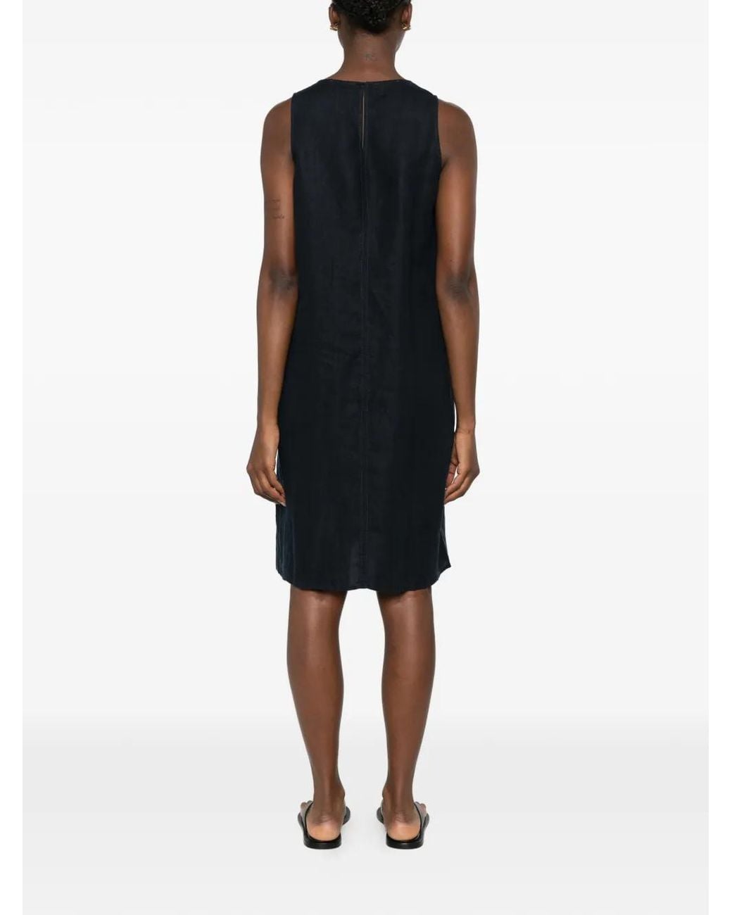 Marc O' Polo Black Sleeveless A-Line Midi Dress