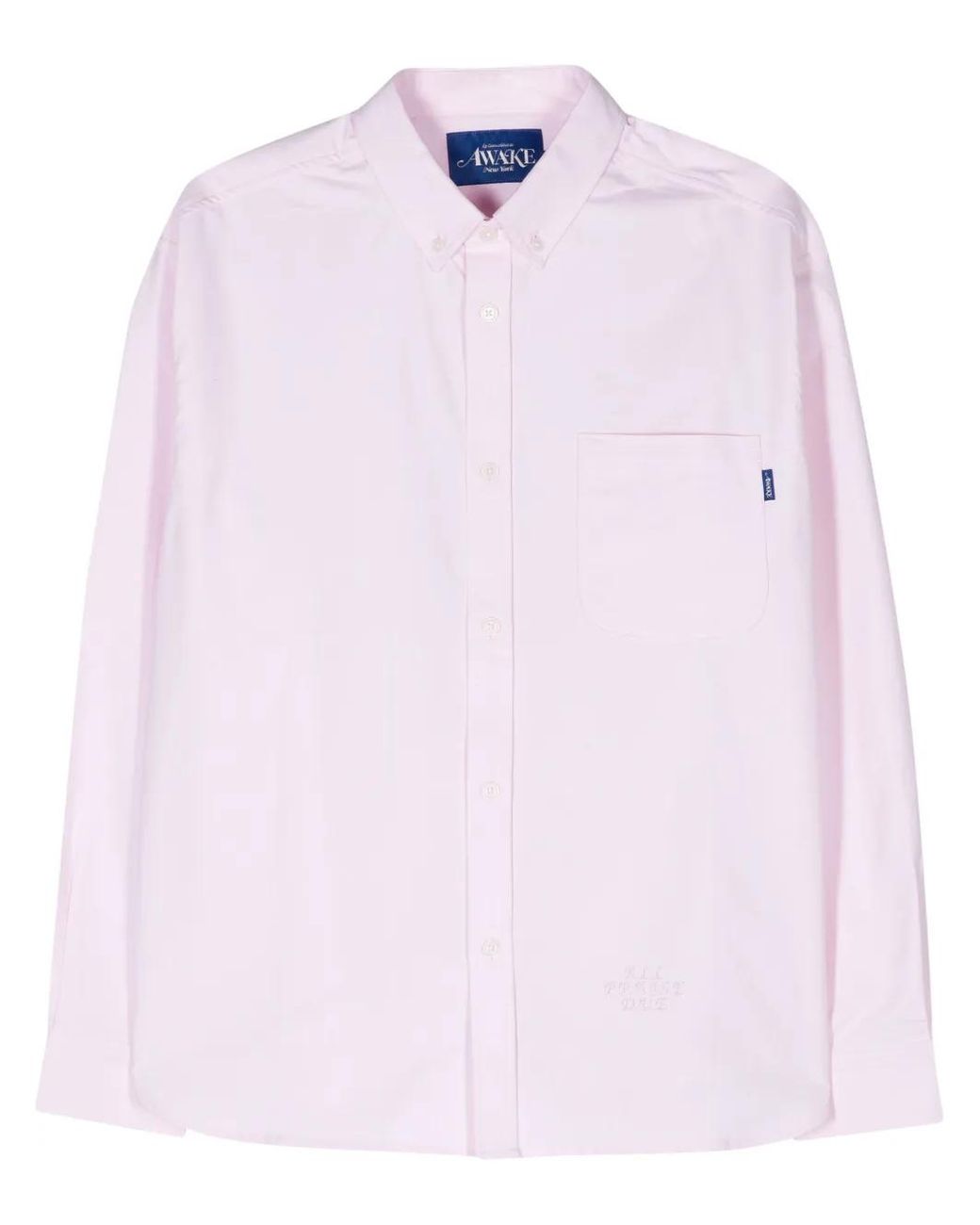 AWAKE NY Pink Logo-Embroidered Piqué Shirt for men