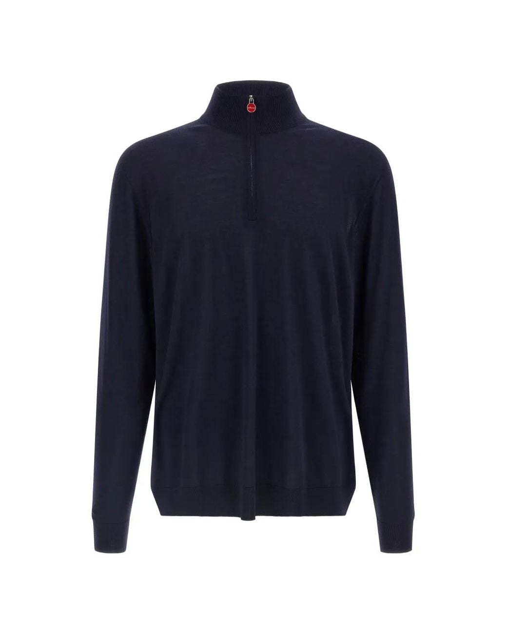 Kiton Blue Half-Zip Sweater for men
