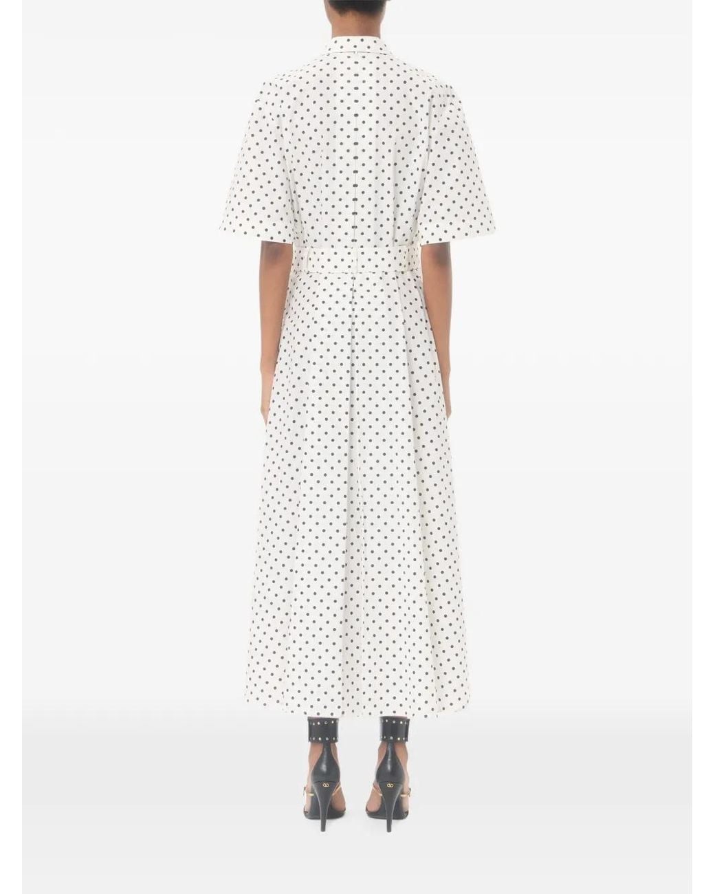 Valentino Garavani White Poplin Plusdepois Print Midi Dress