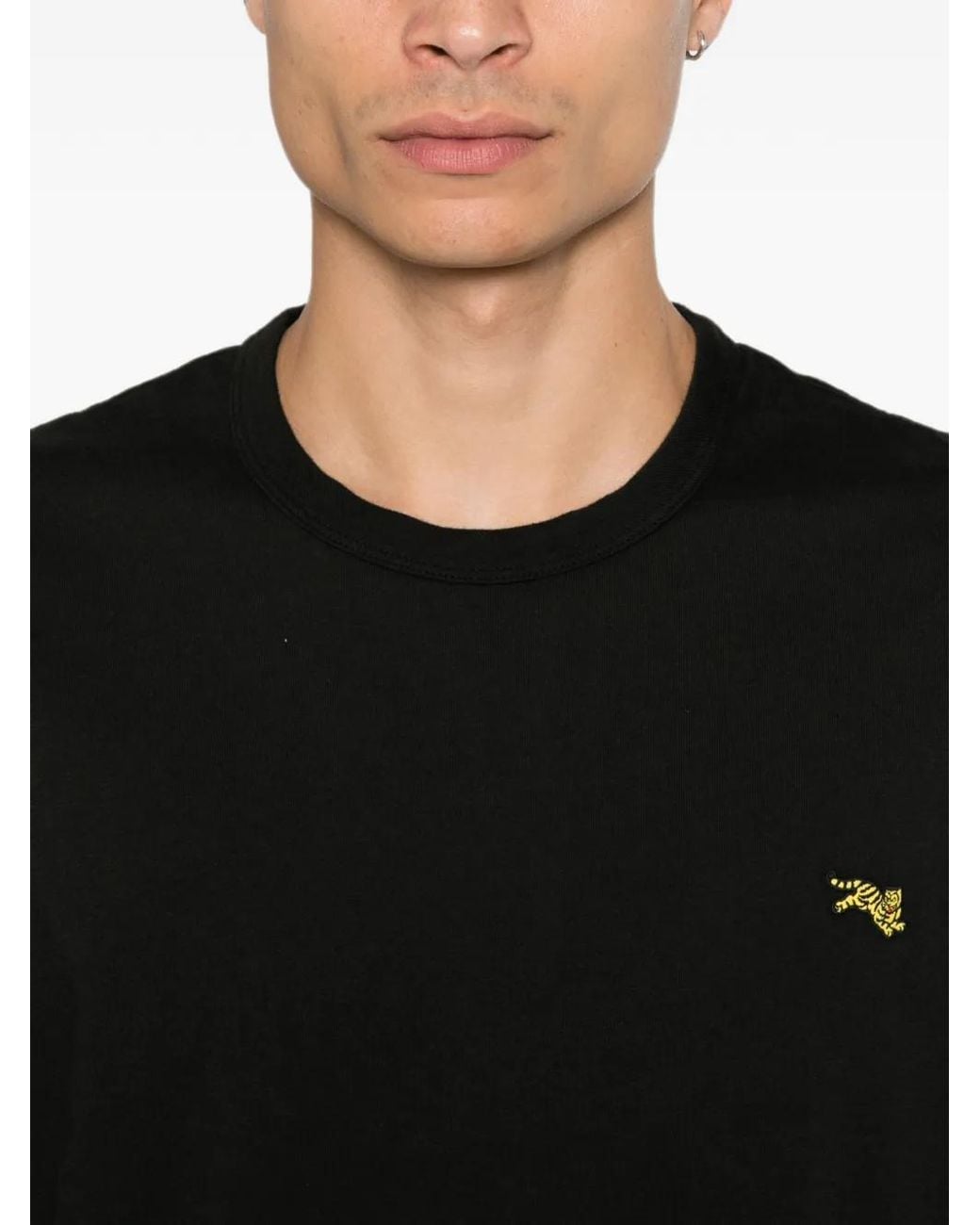 KENZO Jumping Tiger T-Shirt Met Patch in het Black voor heren