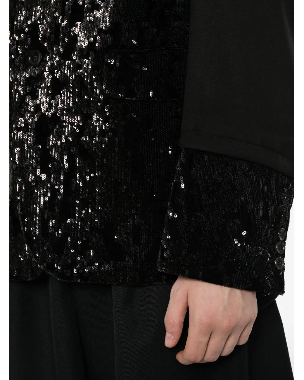 Comme des Garçons Black Sequin-Embellished Blazer for men