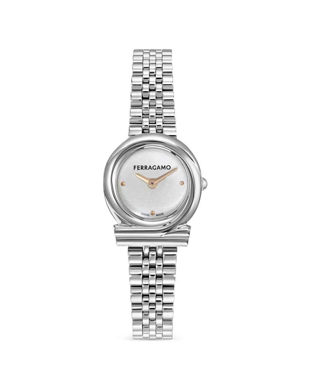 Ferragamo Metallic Montre Gancini Twisted 23 Mm