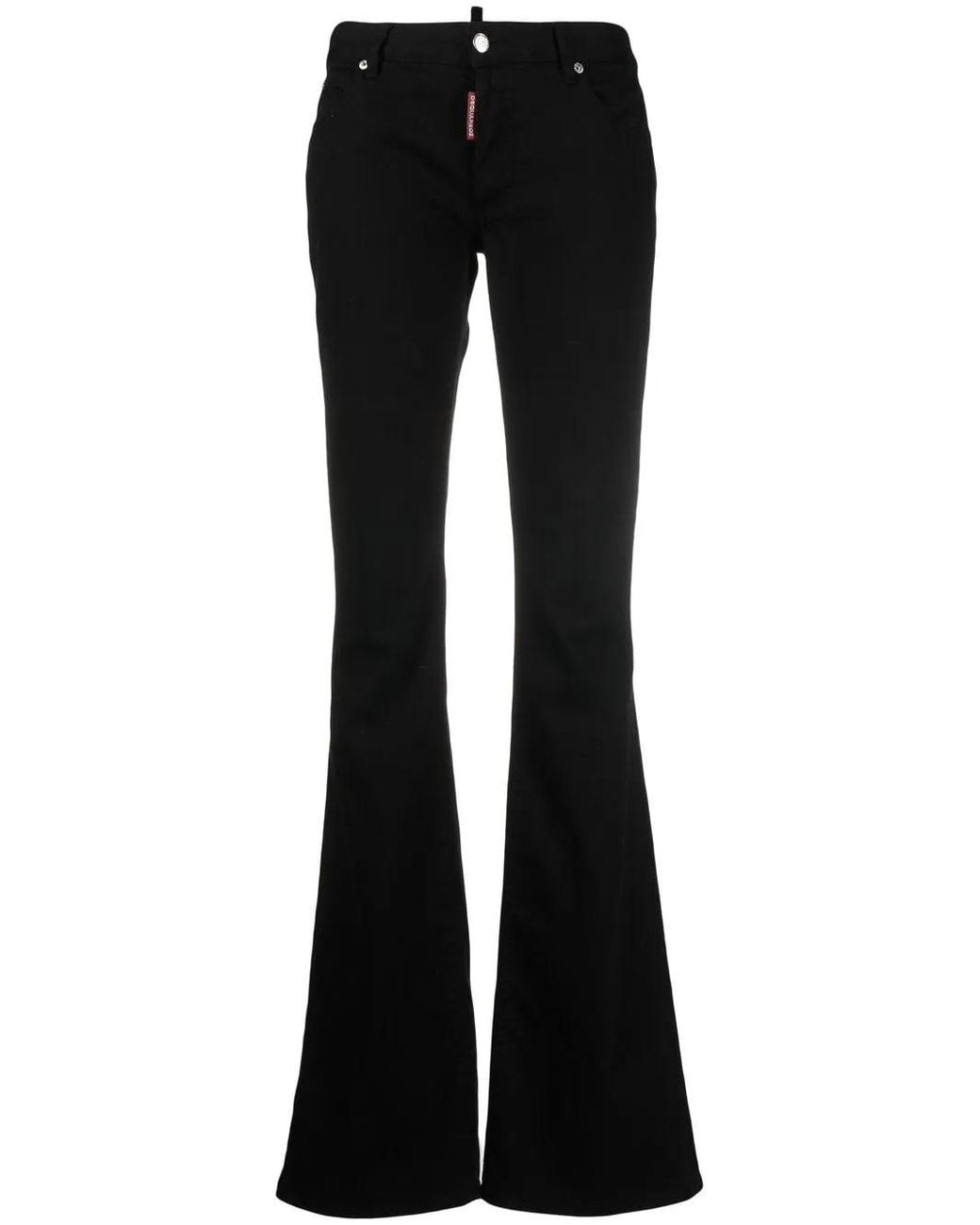 DSquared² Low-Rise Flared Jeans in het Black