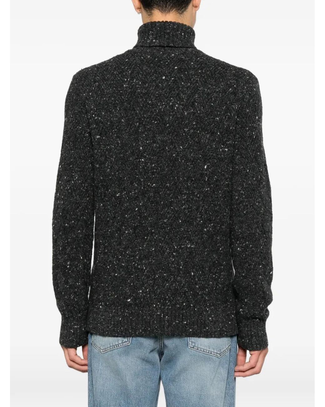 Eleventy Black Pull À Col Roulé for men
