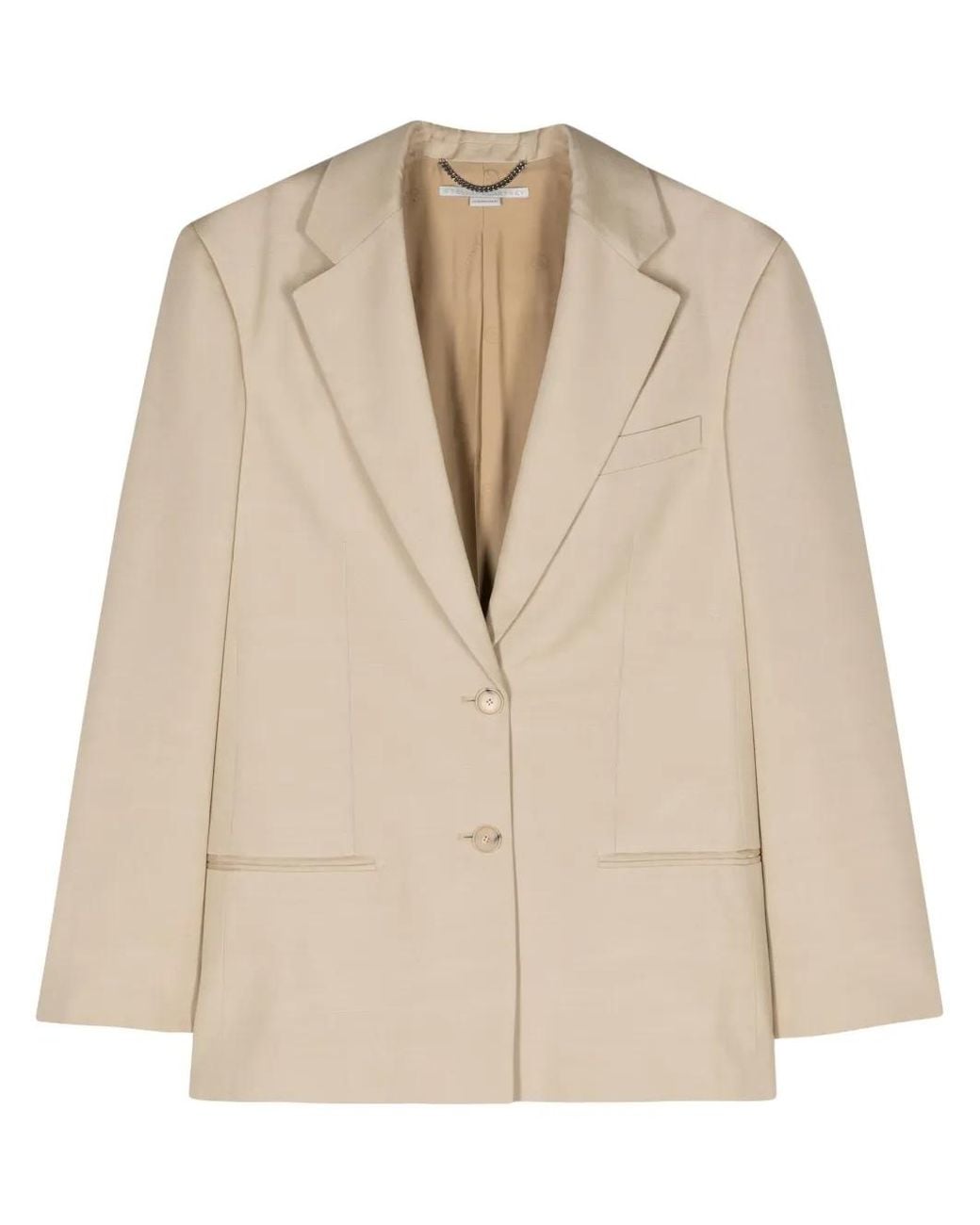 Stella McCartney Natural Single-Breasted Blazer