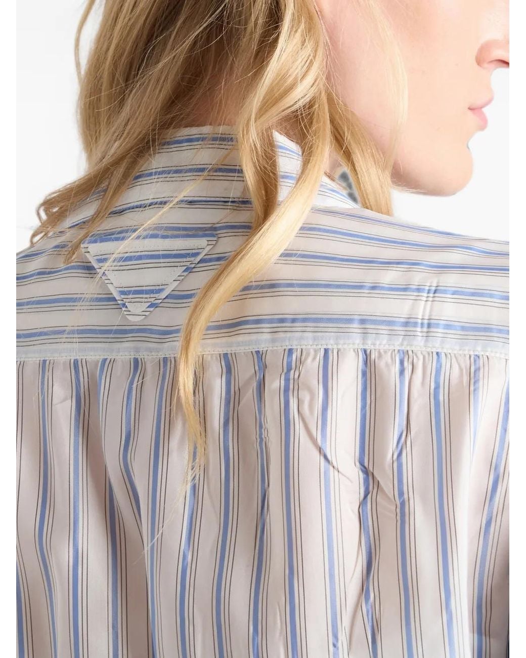 Prada Blue Striped Shirt