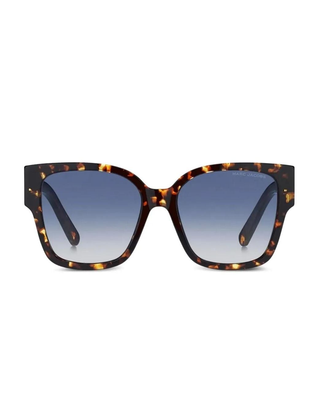 Marc Jacobs Blue Tortoiseshell-Effect Square-Frame Sunglasses