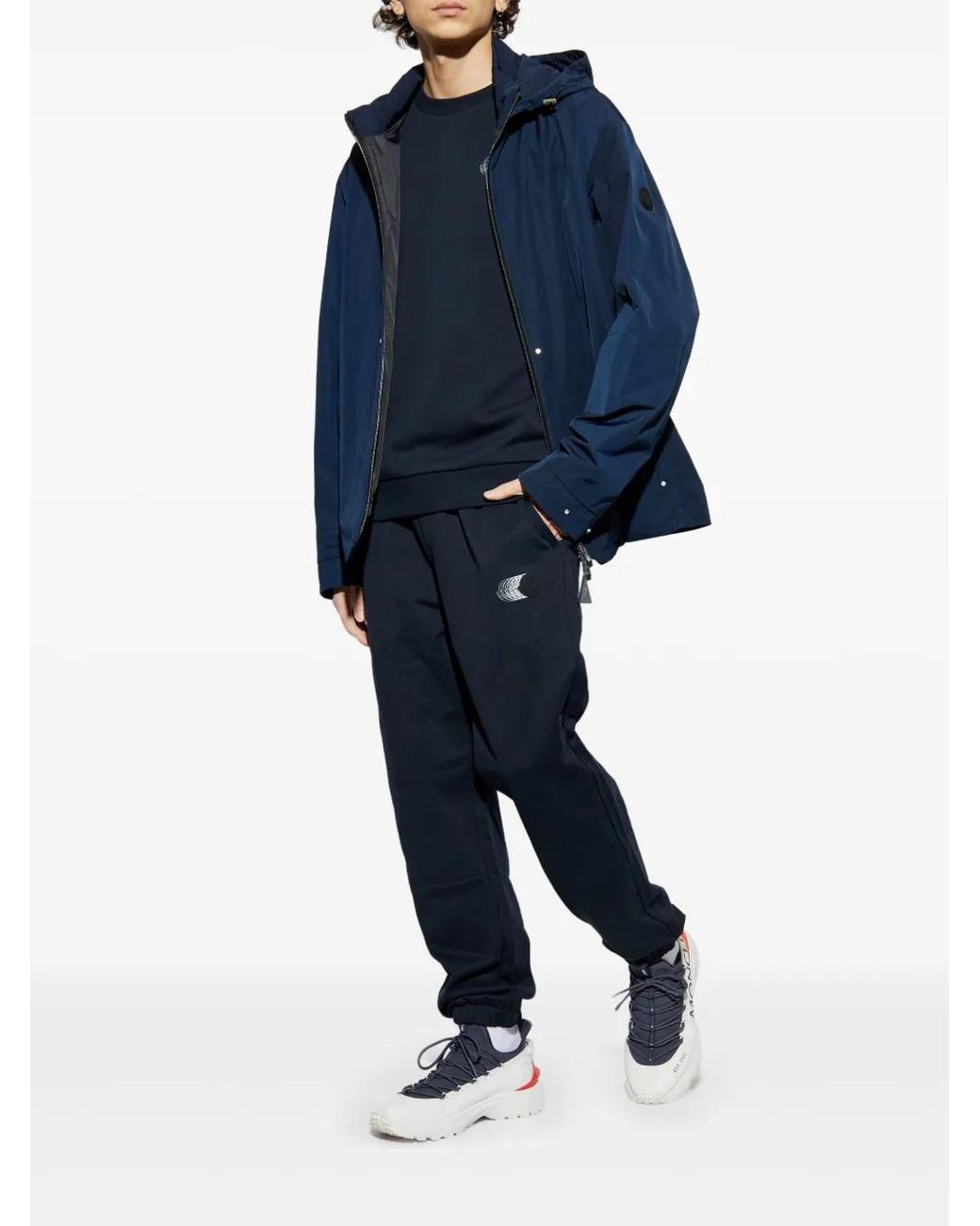 Moncler Blue Lacha Hooded Jacket for men