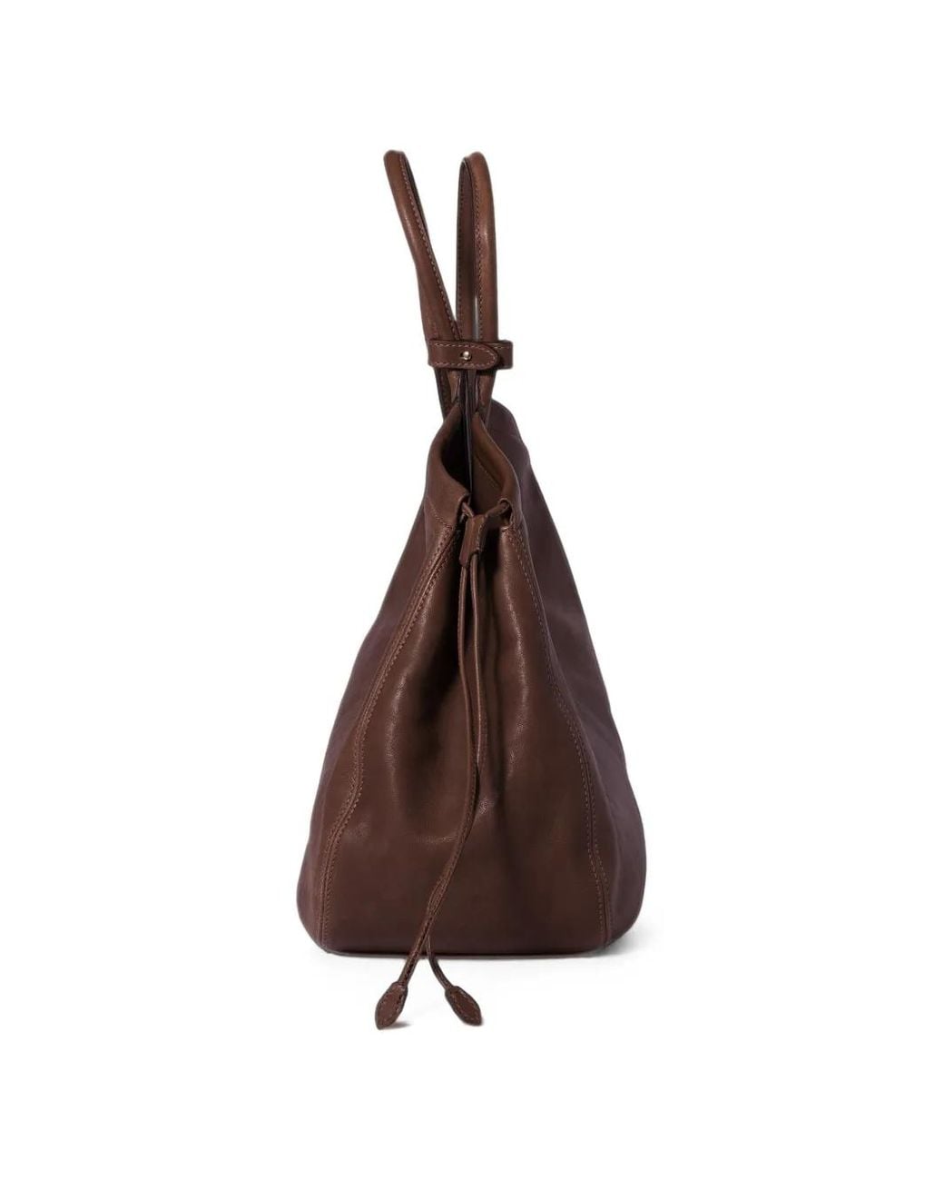 Miu Miu Brown Nappa Pilot Logo-Embossed Tote Bag