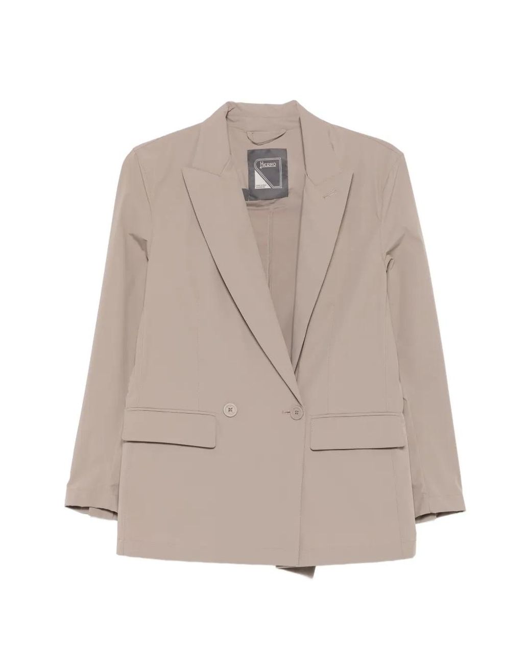Herno Natural Double-Breasted Blazer