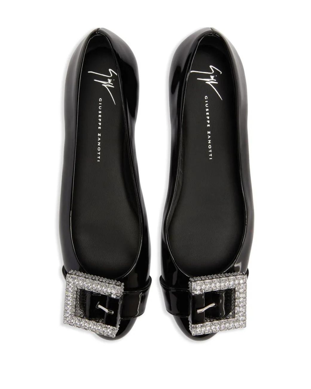 Giuseppe Zanotti Black Miss Buckle Ballerina Shoes