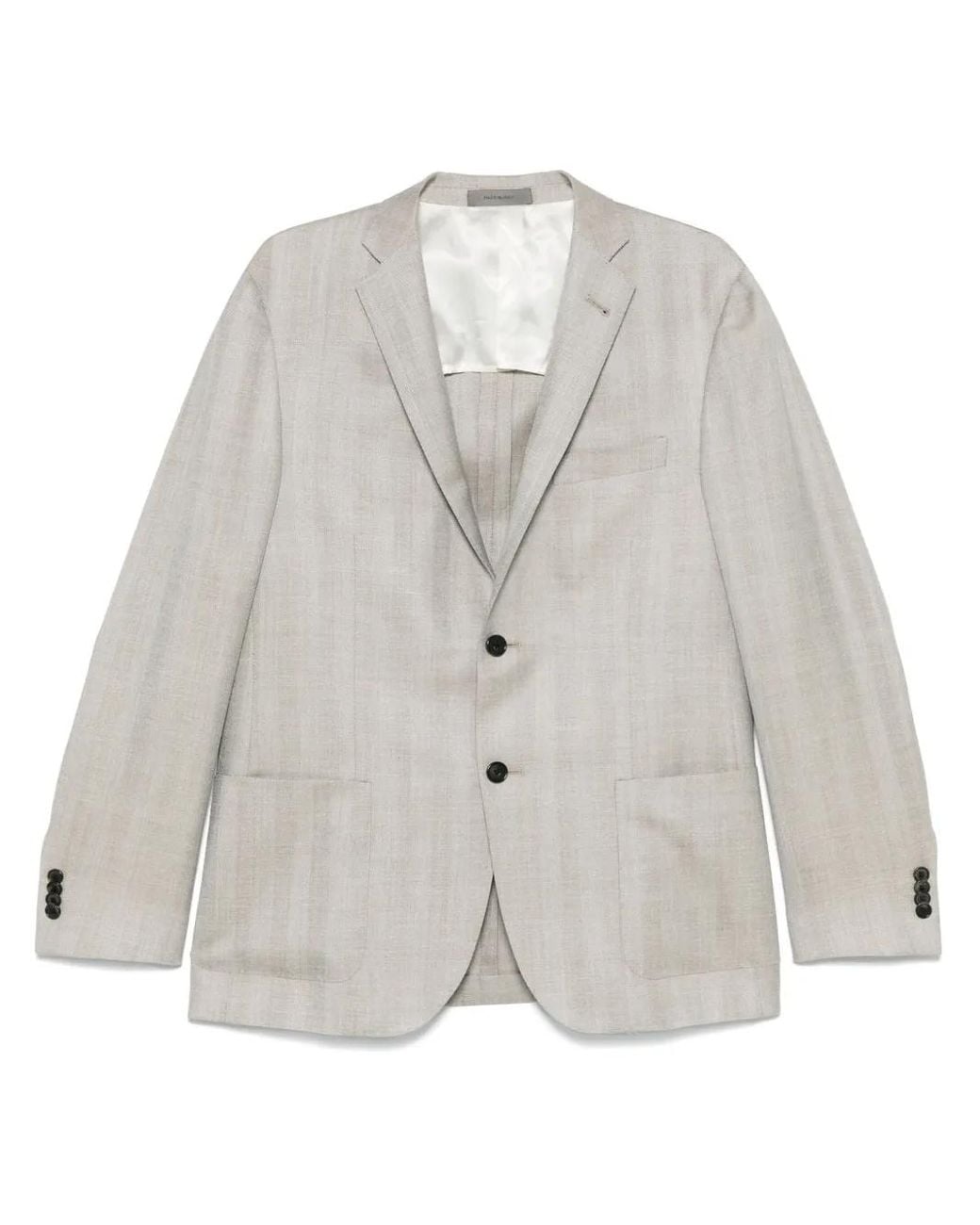 Corneliani Gray Herringbone-Pattern Blazer for men