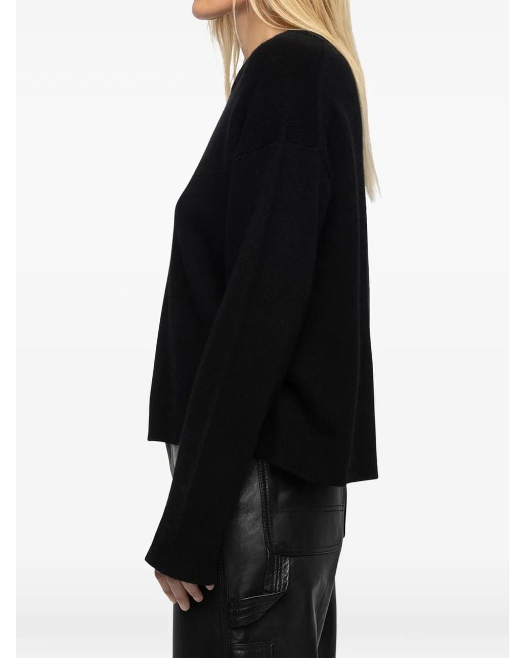 Zadig & Voltaire Black Perya Leather Trousers