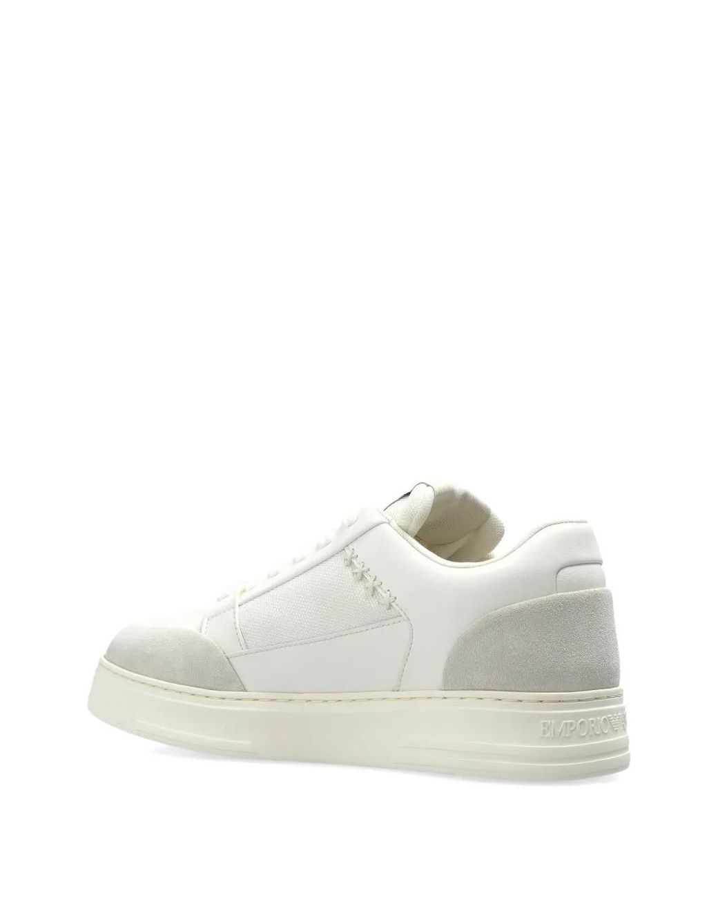 Emporio Armani White Sports Shoes for men